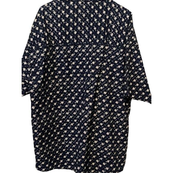 Bon Homme Mens Blue White Collared Short Sleeve Button-Down Shirt Size 2XB - Picture 3 of 13